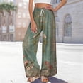 thumbnail image 5 of Bovemsi Wide Leg Pants Woman Women's With Pockets High Waist Adjustable Loose Casual Trousers Business Work Travel Pants, 5 of 6