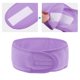 thumbnail image 5 of 4 diademas de spa, bandas de pelo suaves para mujer para lavado de cara, máscara facial de baño, yoga, morado claro, 5 of 7