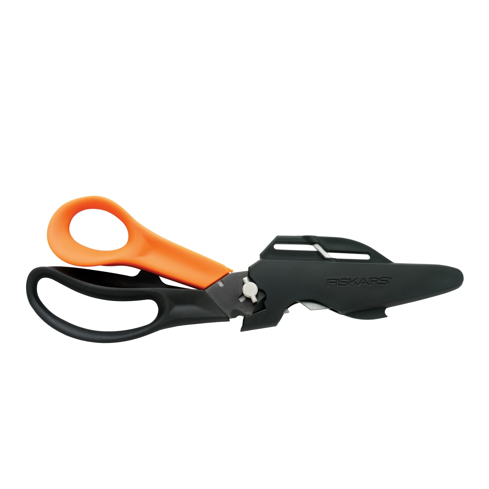 Fiskars Multipurpose Straight Blade Garden Shears, Black and Orange - Pack of 2