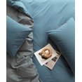 thumbnail image 4 of Nvzi Juego de sábanas, juego de sábanas y fundas de almohada, juego de cama individual, ropa de cama de hotel, decoración del hogar (azul grisáceo), 4 of 4