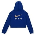 thumbnail image 2 of Nike NSW Air French Terry Crop Hoodie (Little Kids/FBig Kids) (Girls, Deep Royal Blue, MD (10-12 Big Kid)), 2 of 3
