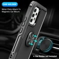 thumbnail image 6 of SaniMore for Samsung Galaxy A53 5G Magnetic Case, Rugged PC & TPU Bumpers with Car Mount & Ring Kickstand Heavy Duty Full Body Protective Case for Samsung A53 5G Women Men, Black, 6 of 8