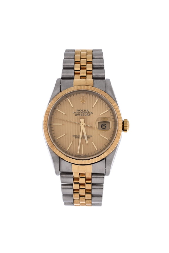 Pre-Owned Oyster Perpetual Datejust Automatic Watch Stainless Steel and Yellow Gold 36 By Rebag