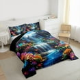 thumbnail image 3 of Manfei Rainbow Rustic Flowers Bedding Comforter Set,Waterfall Landscape Twin Comforter Sets,Beauty Natural Scenery Bedding Set For Teens,Ultra Soft Home Decor Reversible,2pcs, 3 of 8