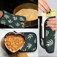 thumbnail image 5 of Yayeee Oven Mitts and Pot Holder Set of 4 Heat Resistant Kitchen Gloves Baking Hot Pad, Beige Leaves, 5 of 5
