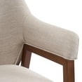 thumbnail image 4 of Christopher Knight Home 31"H Modern Upholstered Dining Chairs with Armrests Set of 2, Beige+Walnut, 4 of 10