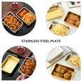 thumbnail image 3 of Miangastore Outdoor Serving Dish Double Ears Tray Smooth Surface Golden 1Pack 6.9X4.4In, 3 of 9
