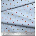 thumbnail image 2 of Soimoi Blue Cotton Voile Fabric Fruits & Cookies Food Print Fabric by the Yard 42 Inch Wide, 2 of 3