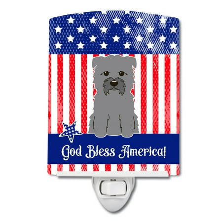 

Caroline s Treasures BB3054CNL PatrioticGlen of Imal Grey Ceramic Night Light 6x4x3 multicolor