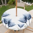 thumbnail image 3 of Blue Tulips Floral Round Outdoor Tablecloth with Umbrella Hole Zipper, Spring Farmhouse Elegant Flowers Elastic Fitted Table Cover, Waterproof Table Cloth for Patio Picnic Party Fits 36"-44", 3 of 9