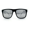 thumbnail image 5 of Classic Kush Mens Fancy Sport Horn Rim Plastic Manly Sunglasses Shiny Black - Silver Mirror, 5 of 8