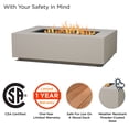thumbnail image 5 of Real Flame Aegean 50" Rectangle Steel Propane or Natural Gas Fire Pit Table in Light Sand, 5 of 11