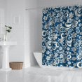 thumbnail image 3 of Artistic Bee and Leaf Shower Curtain – Watercolor Floral Print for Rustic Nature-Inspired Bathroom Theme, 3 of 5