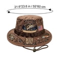 thumbnail image 3 of Fishing Is a Way of Life Boonie Hat,Adjustable Chin Strap Wide Brim Cap Outdoor Sunshade Fishing Bucket Hat,Patriotic Bass Print Sun Hat Lightweight Breathable Suitable for Fishing and Hiking, D, 3 of 6