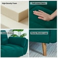 thumbnail image 6 of usihxjg Comfortable Futon Sofa Bed with Adjustable Backrests & Armrests, Modern Convertible Couch Sofa for Small Spaces, Living Room, Corduroy Futon Sofa Bed, Green, 6 of 11