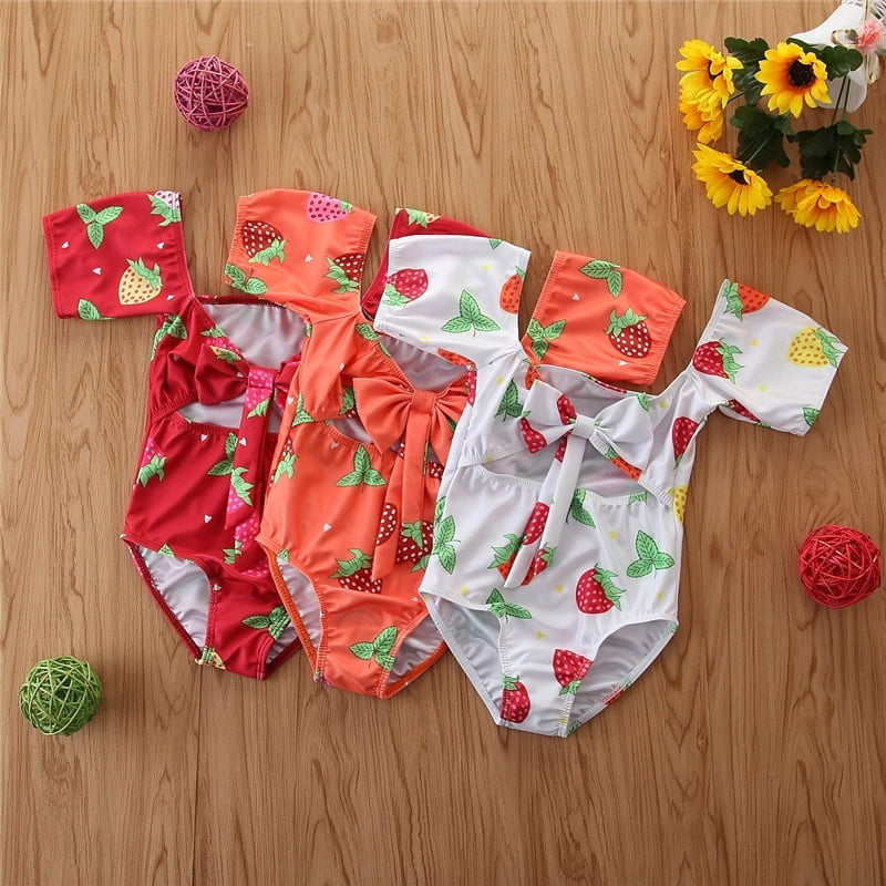 baby girl red swimsuit