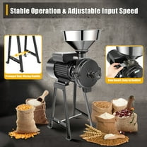 1500W Electric Grain Mill - Commercial Flour Grinder 70kg/h Capacity, Adjustable Coarseness for Rice/Spices/Beans (110V, 1400 RPM)