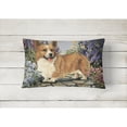 thumbnail image 2 of Corgi Garden Georgi Canvas Fabric Decorative Pillow, 2 of 3