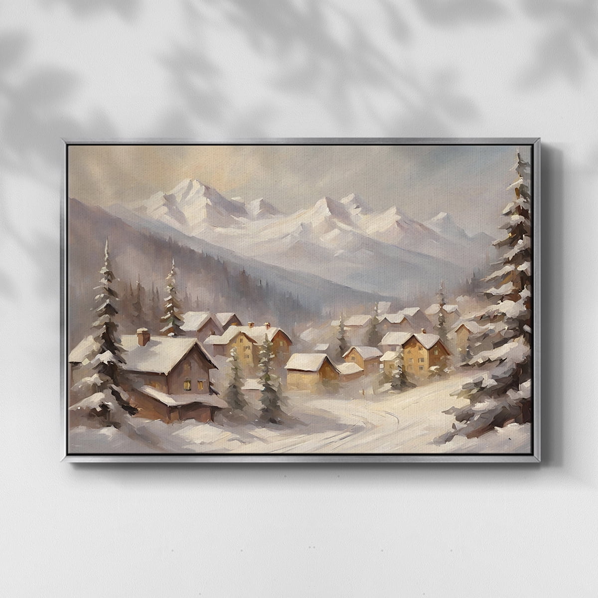 Vintage Landscape-CLXXIX By Wexford Home Framed in Silver Wood Gallery Wrapped Canvas 25 in. x 37 in.