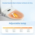 thumbnail image 4 of AVAXA Smart Bidet Toilet Seat, Self-Cleaning Nozzle for Rear&Feminine&Massage wash, Adjustable Water & Seat Temperature, Remote, Night Light & LED Displays, 4 of 13