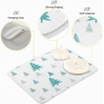 thumbnail image 4 of SKYSONIC Merry Christmas Dish Drying Mat Absorbent Reversible Microfiber Dryinag Mat Xmas Tree Snowy Green Fir Forest Machine Washable Dish Drying Mats for Kitchen Counter Large 16x18 inch, 4 of 6