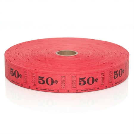 - Roll Tickets - 50 Cent Red - 2000 per roll