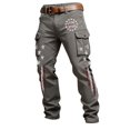 thumbnail image 3 of CONZONE American 250Th Anniversary Mens Cargo Pants Patriotic Star Striped Graphic Wide Leg Cargo Pants for Men Lightweight Relaxed Fit 4Th Of July Trousers With Pockets, 3 of 4