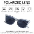 thumbnail image 2 of LifeArt Polarized Sunglasses for Men and Women Oversized Trendy Driving Shades UV400 Protection Anti Glare (Clear Grey+Black), 2 of 5