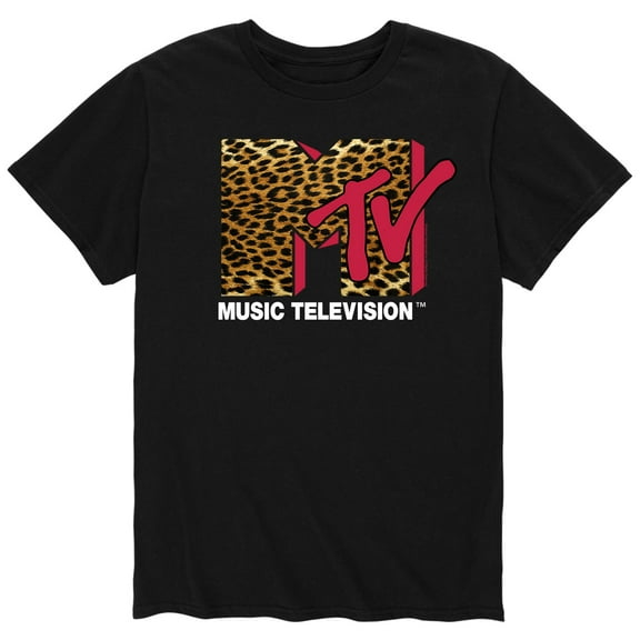 MTV - Leopard MTV Logo - Men's Short Sleeve Graphic T-Shirt