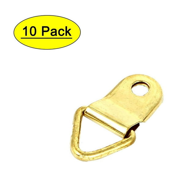 Uxcell 27mm Length Triangle D-Ring Picture Frame Hanging Hangers Hooks 10PCS w Screws