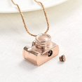 thumbnail image 5 of Camera Cremation Urn Necklace Camera Cremation Jewelry for Ashes Stainless Steel Memorial Pendant for Loved Ones Stainless Steel Mini Camera Urn Pendant, 5 of 7