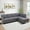 Gray-Right Chaise, variant on Aukfa 96" Sectional Sofa Deep Seat Couch for Living Room, Left Chaise, Flannel, Gray