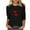 Black, variant on Women's Classic 3/4 Sleeve Graphic T-Shirt Crew Neck Fashion Pullover Tops Valentines Oversized Shirts for Women