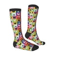thumbnail image 3 of Fotbe Colorful Bulldog print Women's Men's Novelty Crew Socks Cotton Socks Knee High Socks for Walking,Running,Nurses,Pregnancy, 3 of 9