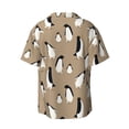 thumbnail image 6 of Lafuoo Lovely Penguin Pattern Men's Cuban Collar Short Sleeve Shirt, Button-Down Resort Beach Pocket Shirt-X-Large, 6 of 7