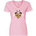 thumbnail image 3 of Inktastic Valentine's Day Bumble Bees Women's V-Neck T-Shirt, 3 of 5