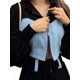 thumbnail image 1 of Conjunto Casual de Dos Piezas para Mujer: Sudadera con Capucha y Cremallera de Larga con Bloques de Color + Pantalón de Mezclilla con Cordón Ajustable Negro L, 1 of 7