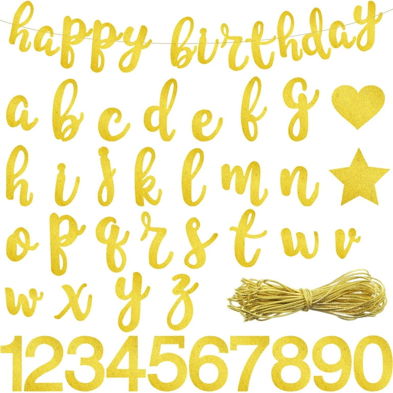 Multi-Color DIY Customizable Banner Kit (70 Letters, 20 Numbers