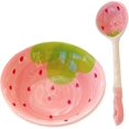 thumbnail image 1 of 1 set Tray Oatmeal Bowl Dish Snack of Prep Cream Cute Rice Party Fruit Noodle Shaped Pasta Salad Ice for Nuts Household Food Pink Shape Decorative Sou, 1 of 5