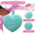 thumbnail image 3 of 4 piezas de algodón de fibra con forma de corazón, suave y agradable para la piel, desmaquillante para lavado facial, desmaquillante, borla de algodón para polvos, 3 of 5