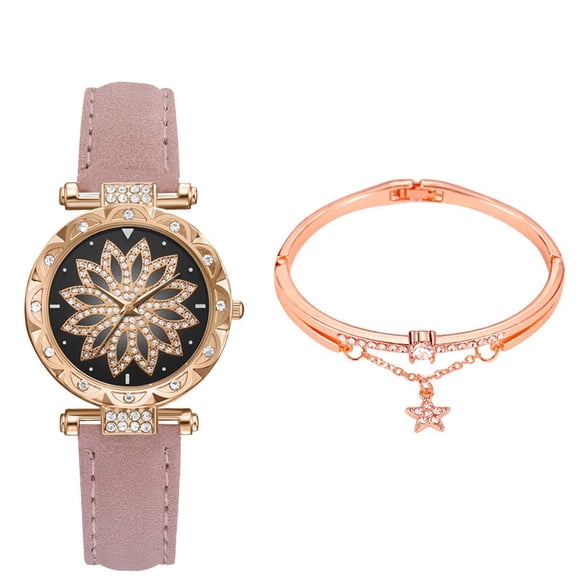 RKSTN Watches for Women Watches Set S Tarry Sky Ladies Bracelet Watch Casual Leather Sports Q Uart Watches