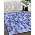 thumbnail image 3 of Ahgly Company Tapis d'Intérieur Lavable en Machine Rectangle Transitionnel Jeans Bleu, 8 Pieds x 12 Pieds, 3 of 7