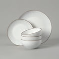 thumbnail image 2 of Famiware Eden Stoneware Dinnerware Sets, 12-Piece Dish Set, White Floral, 2 of 6