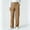 Khaki, variant on YHAJDS Womens Cargo Pants Solid Color Stretchy Waist Long Trousers Equipped With Pockets Outdoor Wear