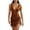 A62-Brown, variant on Sokhug Womens Summer 2026 Casual Mini Dresses Sleeveless Fringe V Neck Zipper Bodycon Western Party Dress
