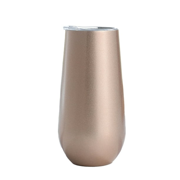 Yuarrent Copas de cóctel, estructura firme sin costuras, flauta de champán, copa de tostado, vaso de vino de regalo dulce, oro rosa brillante Type2 NO2 Yuarrent HA060909-10