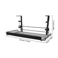 thumbnail image 2 of NICEXMAS Black Metal Under Desk Clamp Shelf for Cable Management and Office Supplies Storage Basket, 2 of 7