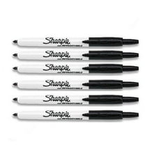 Sharpie Retractable Markers black fine tip, 6 Markers Per Order (36701)