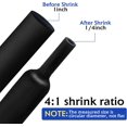thumbnail image 2 of 4:1 Ratio Heat Shrink Tubing 1 inch 12FT - Marine Grade Wire Wrap Shrink Tubing Adhesive Insulation Seal, 2 of 9