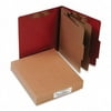 Acco 15036 Pressboard 25-Point Classification Folder Ltr 6-Section Earth Red 10/bx